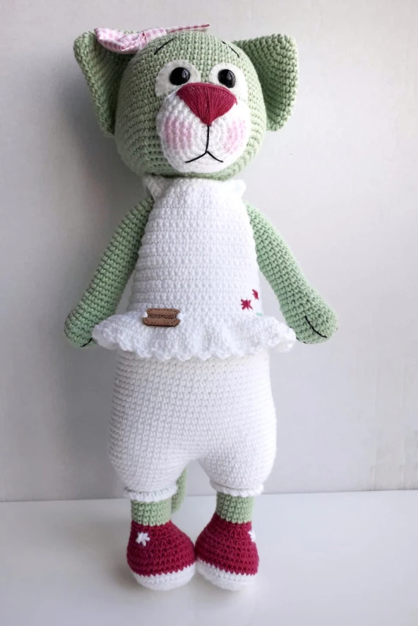 Kedi Fırfır Amigurumi Organik Oyuncak ürün görseli 1