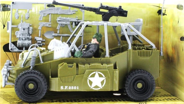 Combat Force Figür ve Askeri Buggy - Resim 2