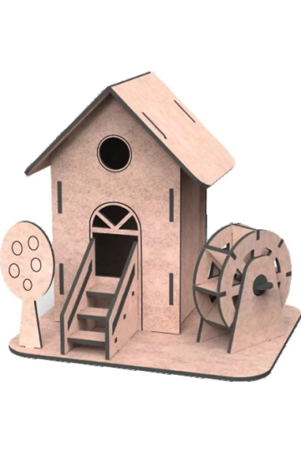 MAKET BOYANABİLİR SU DEĞİRMENİ 3 RENK BOYA EĞİTİCİ OYUNCAK AHŞAP BOYAMA SETİ AHŞAP SU DEĞİRMENİ ürün görseli 1