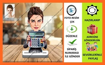 Hesap Uzmanı Bayan Karikatür Biblo,Sevgiliye Hediye,Doğum Günü ürün görseli 1