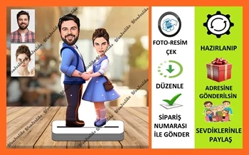Diş Hekimi Karikatür Biblo,Sevgiliye Hediye,Doğum Günü Hediyesi ürün görseli 1