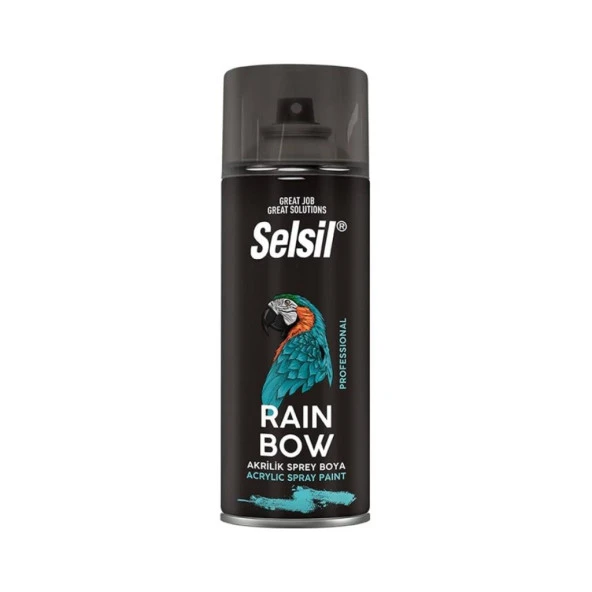 Selsil Rainbow Siyah Mat Sprey Boya 400 ML ürün görseli 1