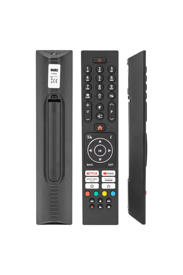 KL VESTEL NETFLIX-PRIME VIDEO-YOUTUBE-TWITCH TUŞLU DİKDÖRTGEN KALIP LCD LED TV KUMANDA ürün görseli 1