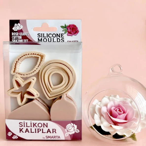 Smarta Silikon Kalıp Gül Kalıpları ve Yaprak Kesici Seti SK1013023 ürün görseli 1