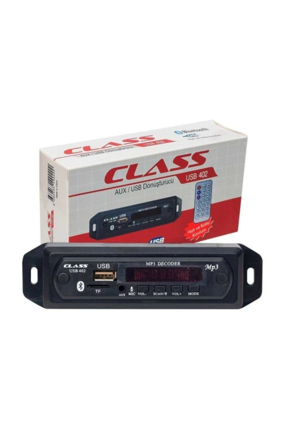 402 Araç Oto Teyp Aux Usb Sd Çevirici Dönüştürücü Ve Bluetoothlu ürün görseli 1