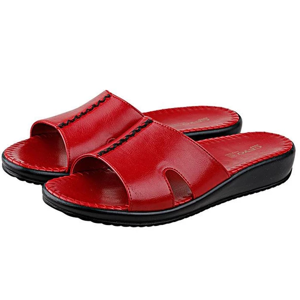 Ceyo 9200-3 Fashion Anatomik Kırmızı Kadın Terlik 36-41 ürün görseli 1