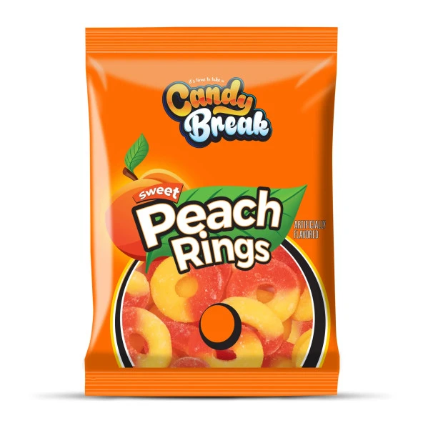 Candy Break Peach Rings Şeftali Aromalı Yumuşak Şeker 113 Gr ürün görseli 1