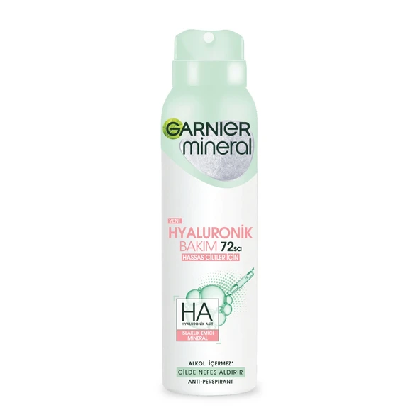 Garnier Mineral Hyaluronik Bakım Sprey Deodorant 150 ml ürün görseli 1