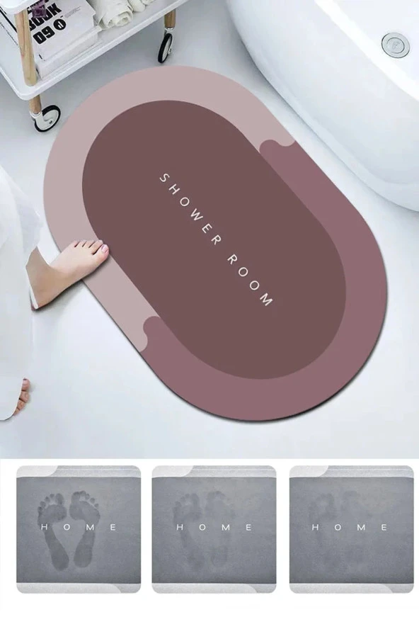 Sihirli Su Emici Banyo Paspası Kaymaz Tabanlı Abdest Paspası ürün görseli 1