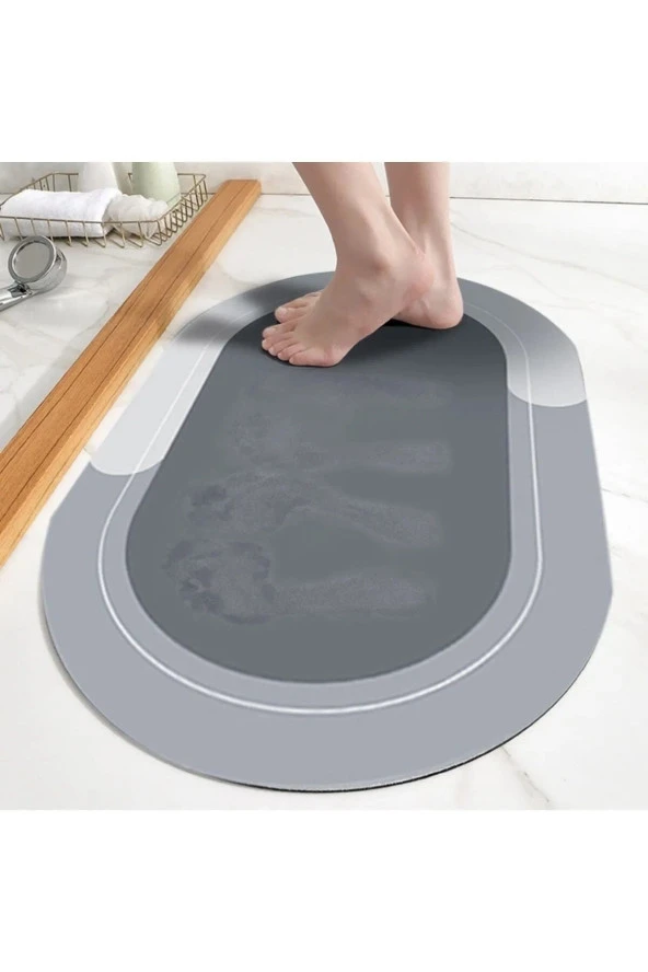 Sihirli Su Emici Banyo Paspası Kaymaz Tabanlı Abdest Paspası ürün görseli 1