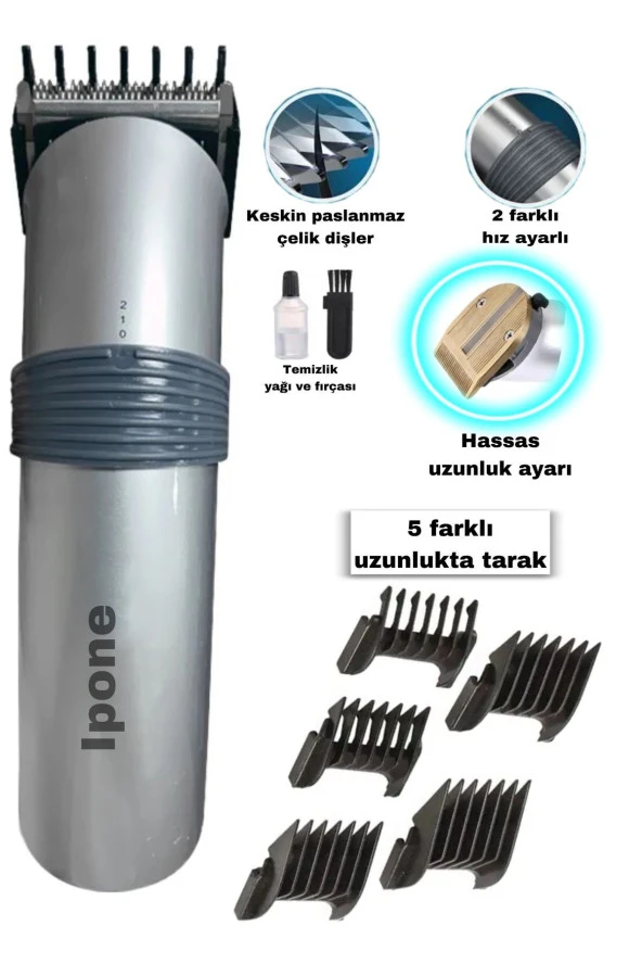 Saç Sakal Tıraş Makinesi Ip 609x Profesyonel Şarjlı Berber Tercihi ürün görseli 1