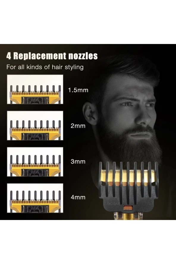 Saç Sakal Ense Çizim Tıraş Makinesi (PROFESYONEL, METAL, HASSAS, T-BIÇAK) ürün görseli 1