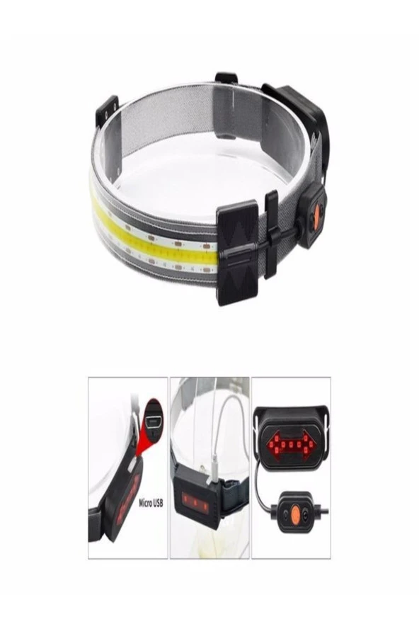 Ranchı Rc-33 Band Kafa Feneri Lambası Şerit Cob Led Şarjlı 30w ürün görseli 1