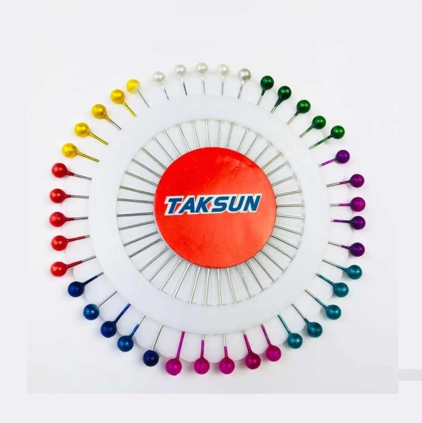 Taksun Renkli Başlı Toplu İğne ürün görseli 1
