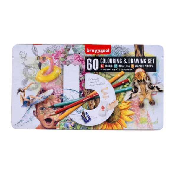 Bruynzeel Colouring & Drawing Set Creative Artists 60'lı ürün görseli 1