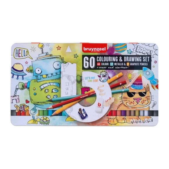 Bruynzeel Colouring & Drawing Set Small Artists 60'lı ürün görseli 1