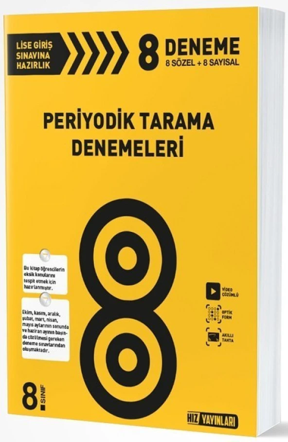 8. Sınıf Periyotik Tarama Denemeleri Hız Yayınları ürün görseli 1