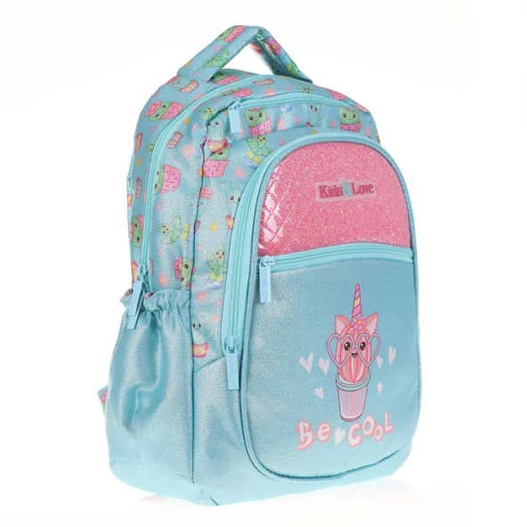Kaukko Kids Kapitone Kaktüs Kız Çocuk Okul Sırt Çantası ürün görseli 1