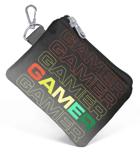 Coral High Siyah Gri Gamer Bozuk Para Cüzdanı - Erkek Çocuk ürün görseli 1