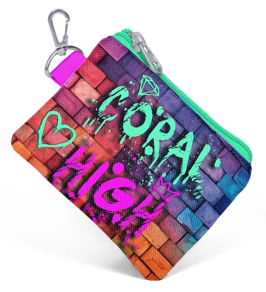 Coral High Pembe Lacivert Grafiti Bozuk Para Çantası - Kız Çocuk ürün görseli 1