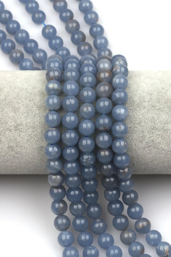Anjelit Doğal Taş Dizi 8 mm Küre Kesim ürün görseli 1