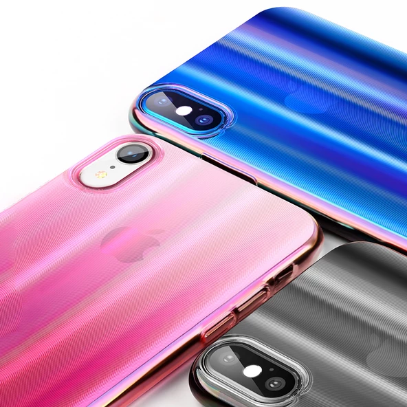 Baseus Aurora Case Series iPhone XS Max Kılıf WIAPIPH65-JG - Resim 7