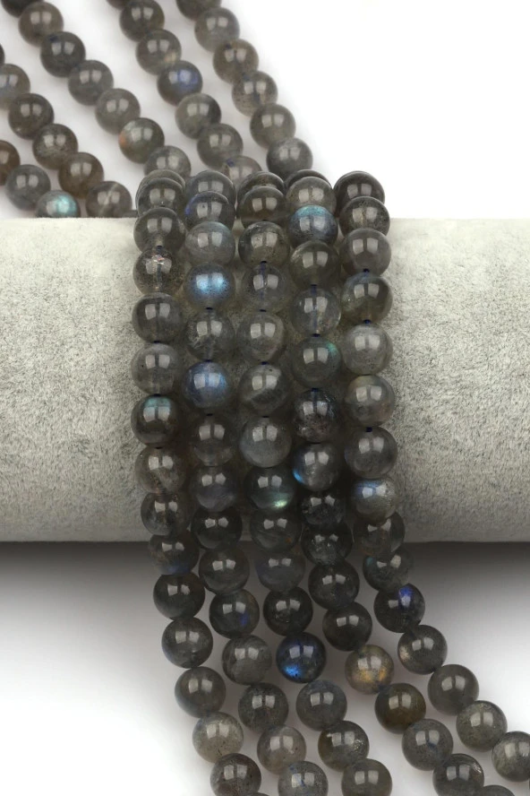 Labradorit Doğal Taş Dizi 8 mm Küre Kesim ürün görseli 1