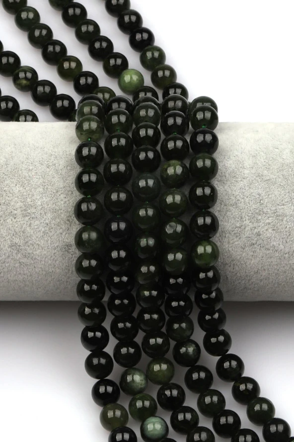 Kanada Yeşim Doğal Taş Dizi 8 mm Küre Kesim ürün görseli 1