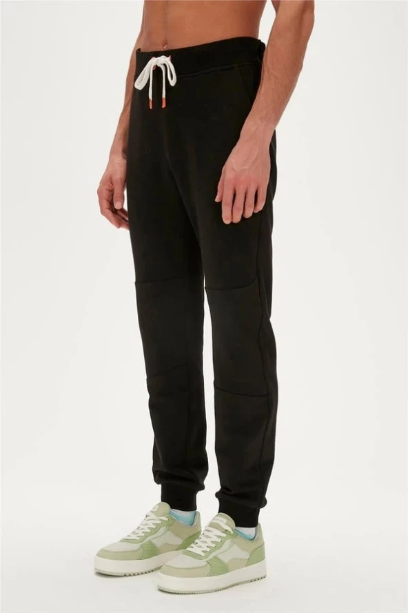 Less Plain SweatPants Siyah Erkek Eşofman Altı - Resim 3