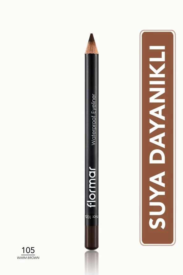 Suya Dayanıklı Mat Göz Kalemi (KAHVE) - Waterproof Eyeliner - 105 Warm Brown - 8690604109050 ürün görseli 1