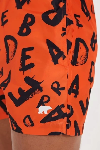 Bad Bear Bling Orange Men's Swimwear - Resim 2