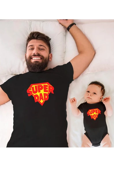 Super Dad Boy Baba Oğul Kız (TEK ÜRÜN FİYATIDIR KOMBİN YAPMAK İÇİN EN AZ 2 ADET SEPETE EKLEYİNİZ) ürün görseli 1