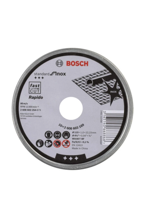 Bosch SD INOX RAP.Kesme Taşı 115*1,0mm 10"Lu ürün görseli 1