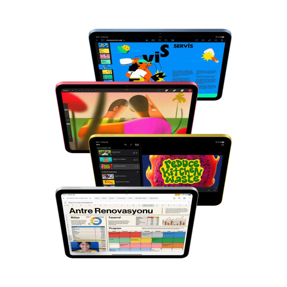 PTTAVM: iPad 10.9 inç Wi-Fi 64GB Gümüş (10.Nesil) MPQ03TU/A-Teşhir