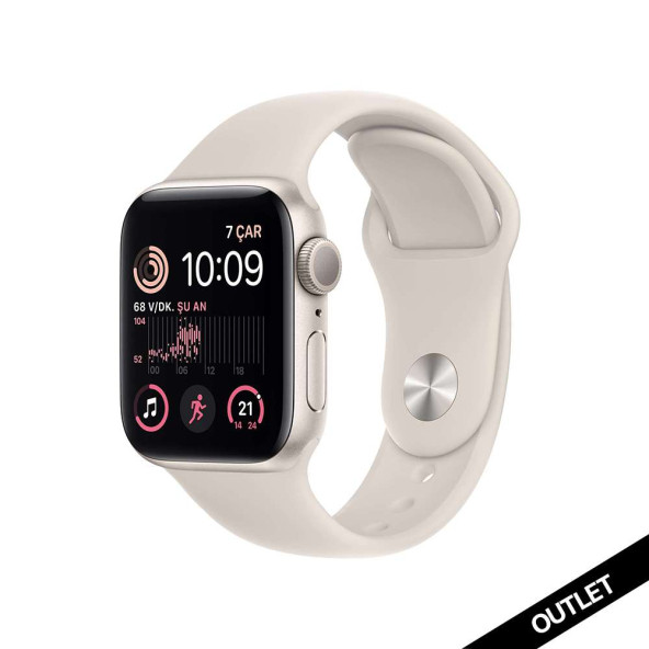 Apple Watch SE GPS 40mm Yıldız Işığı Alüminyum Kasa - Yıldız Işığı Spor Kordon MNJP3TU/A-Teşhir ürün görseli 1