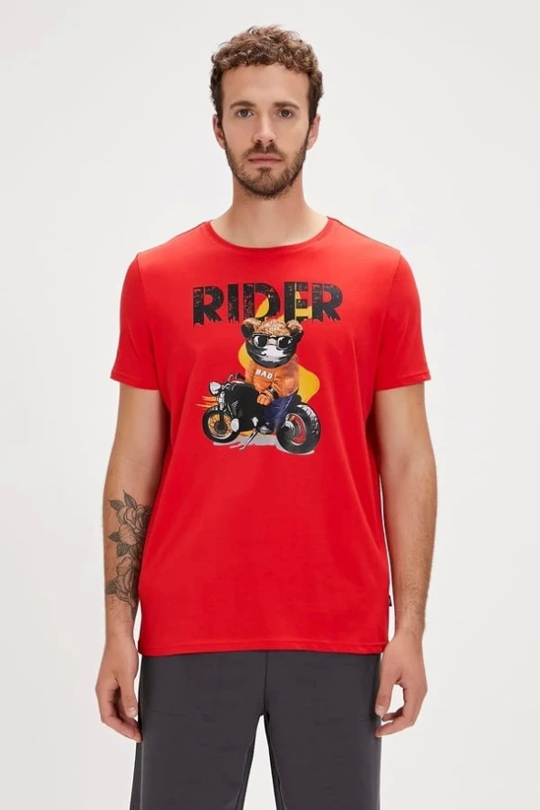 Bad Bear Fever Crimson Kırmızı Erkek Tişört ürün görseli 1