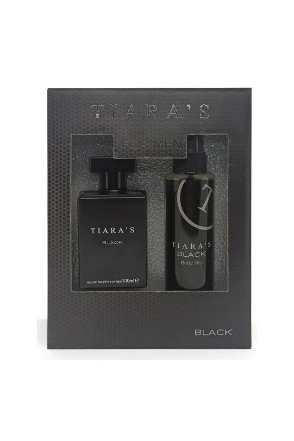 Tiaras Him Black Edt 100ml+ Edc Body Mist 150ml Erkek Parfüm Set ürün görseli 1