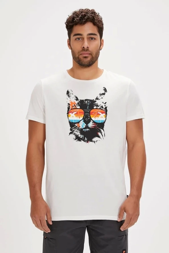 BAD BEAR Manx Kirli Beyaz Erkek Tişört ürün görseli 1