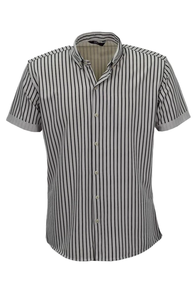 Erkek Spor Likralı Çizgili Gömlek 0037 BGL-ST03847 ürün görseli 1