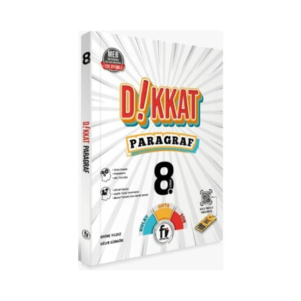 Fi Yayınları 8.Sınıf Dikkat Paragraf Soru Bankası ürün görseli 1