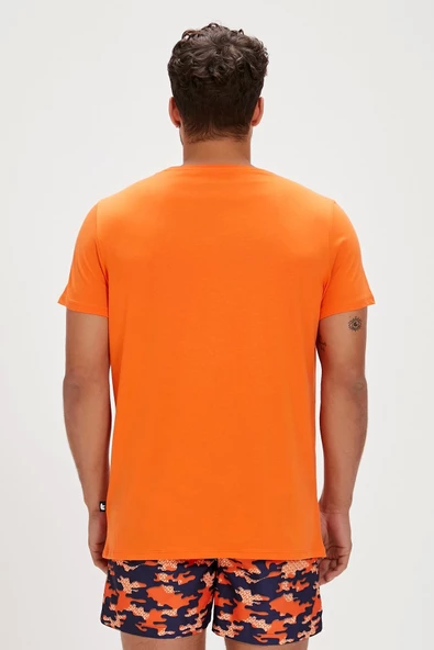 BAD BEAR Francis Orange Men's T-Shirt - Resim 4