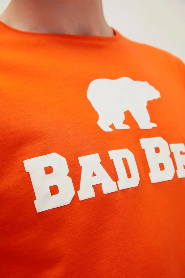 Bad Bear Tee Turuncu Erkek Tişört - Resim 3