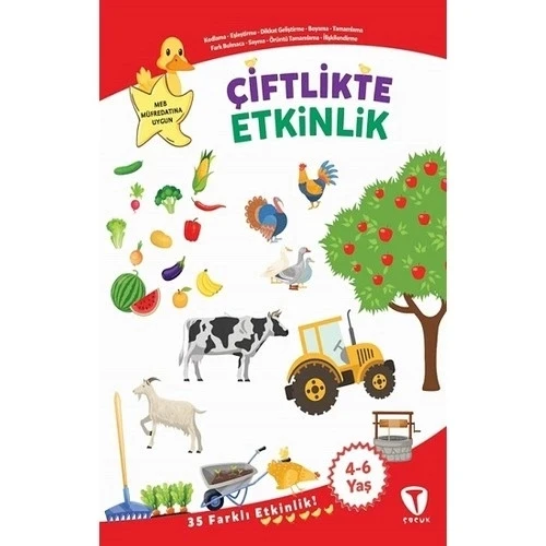 ÇİFTLİKTE ETKİNLİK 4-6 YAŞ  TURKUVAZ ürün görseli 1