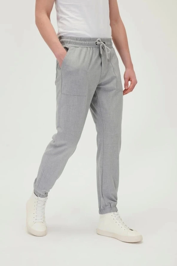 Bad Bear Dublin Grey Melange Men's Pants - Resim 2