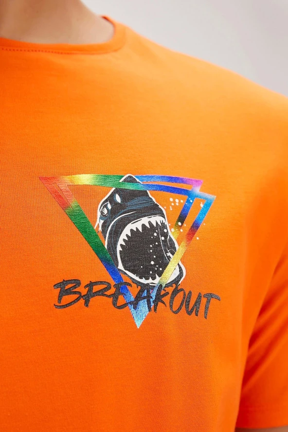 BAD BEAR Bite Orange Men's T-Shirt - Resim 3