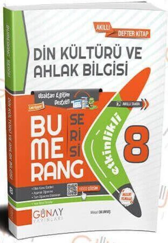 8. Sınıf LGS Din Kültürü ve Ahlak Bilgisi Etkinlikli Bumerang Soru Bankası Günay Yayınları ürün görseli 1