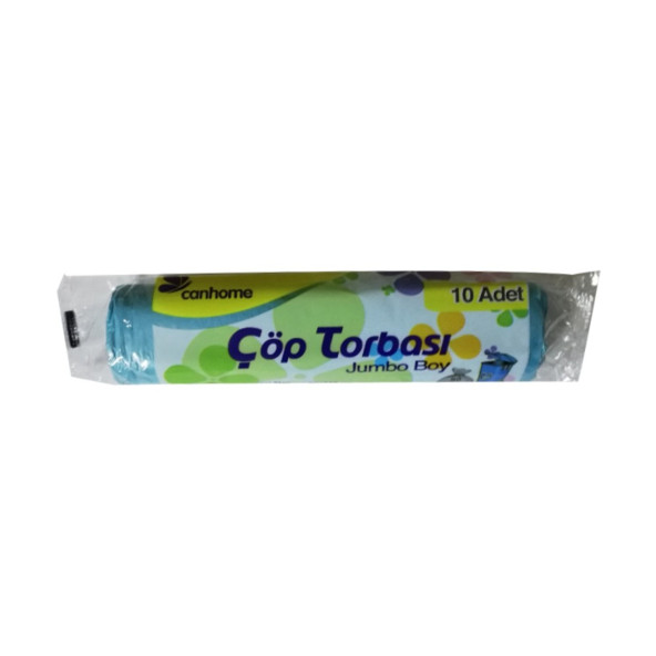 Çöp Torbası Jumbo Boy 80x110 Cm 10'lu x 1 Rulo Mavi Çöp Poşeti ürün görseli 1