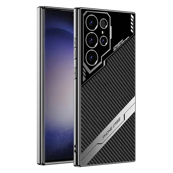 Samsung S23 Ultra Uyumlu Kılıf Kamera Korumalı Karbon Tasarım Yeni Seri Procase Kapak ürün görseli 1