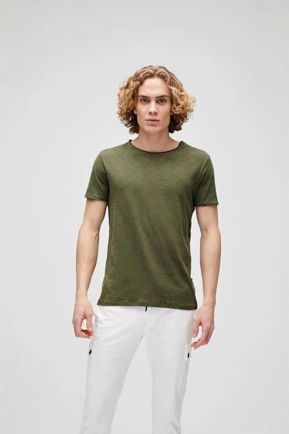 Bad Bear O-Neck T-Shirt Haki Yeşil Basic Erkek Tişört ürün görseli 1