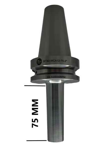 BT40 MCA12 - 75 BOY VİDALI TUTUCU M12X75 BOY VİDALI TUTUCU 20.000 devir balans alınmıştır ürün görseli 1